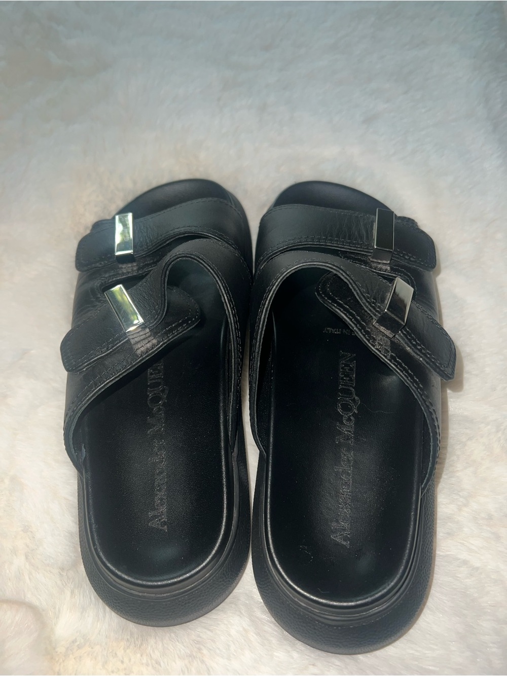 Alexander McQueen Hybrid Slide in Black/Silver